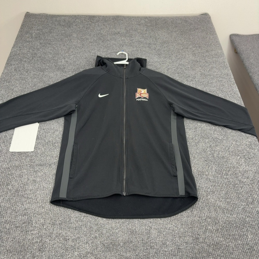 BC High Football Nike Jacket Mens L Black Polyester Therma-Fit Full Zip Athletic